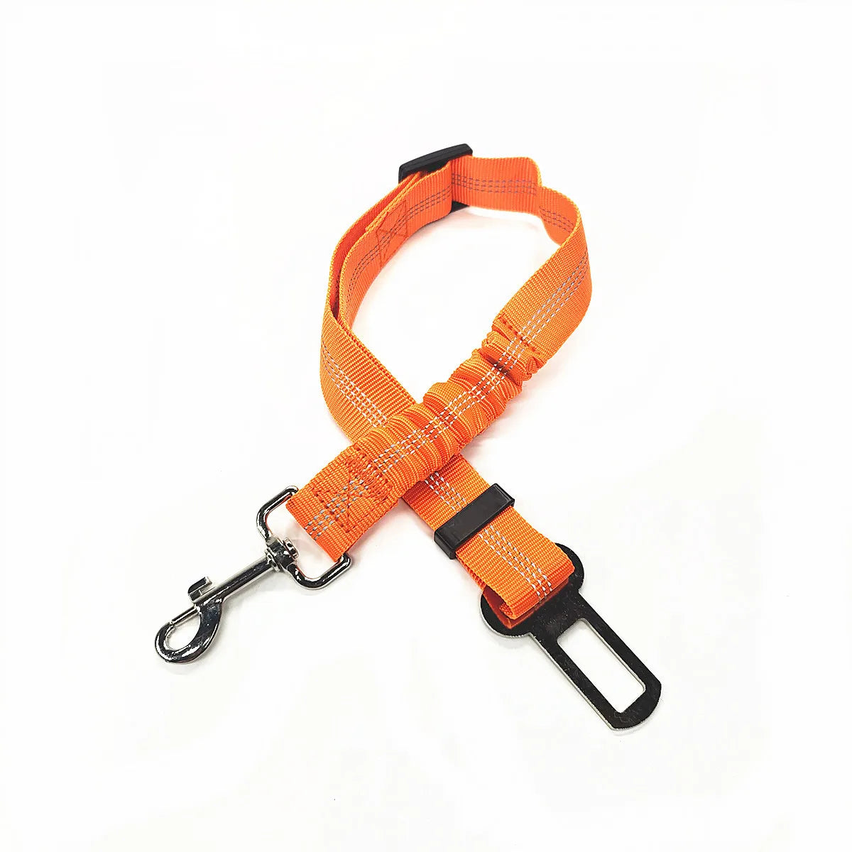 Arnés con cinturón de seguridad ajustable para perros: accesorio de nailon reflectante, acolchado y elástico para viajes en coche.