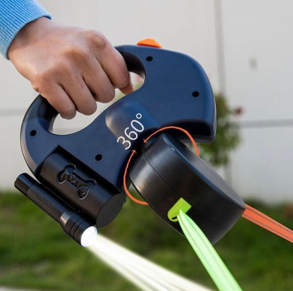 MIMOX™ DuoWalk — Correa Retráctil 3M para 2 Perros.